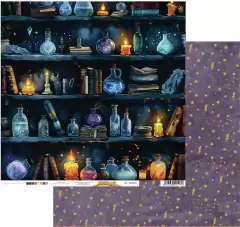 Kit de papéis 30,5 x 30,5, 8 Folhas - Coleção Escola da Magia 2 - Dany Peres Design