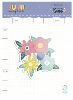Enfeite Acrílico Florido - Coleção Tudo de Bom | JuJu Scrapbook