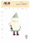 Enfeite Acrílico Papai Noel - Coleção Magia do Natal | JuJu Scrapbook