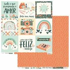 Imagem do Kit de papéis 30,5x30,5cm, 6 Folhas - Coleção Meu dia favorito - Lemon Scrapbook