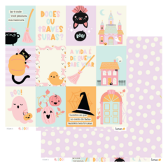 Kit de papéis 6 Folhas - Coleção Boo - Lemon Scrapbook - comprar online