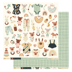 Pocket Kit | Olá, eu cheguei! - Kit de papéis 30,5x30,5cm, 6 Folhas - Lemon Scrapbook na internet