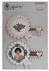 Chipboard 3D Apliques com faixa glitter - Coleção Fabulosa - Dany Peres