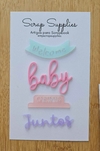 Apliques TÍtulos, Welcome Baby Girl- Scrap Supplies