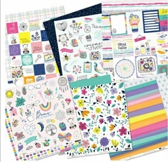 Kit de papéis 30,5x30,5cm, 6 Folhas - Coleção Boas Vibrações - It Lov