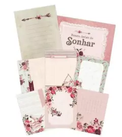 Kit de cards - Nunca deixe de sonhar - Coleção Sonho Meu - Juju Scrapbook