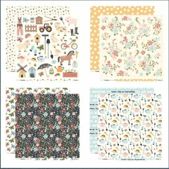 Bloco 30,5 x 30,05, 12 Folhas - Coleção Memórias na Fazenda 2 - Lemon Scrapbook - comprar online