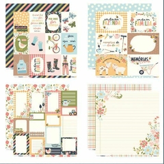 Bloco 30,5 x 30,05, 12 Folhas - Coleção Memórias na Fazenda 2 - Lemon Scrapbook - Papillon Scrap