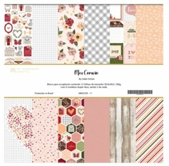 Bloco 30,5 x 30,5, 12 Folhas - Coleção Meu Coração - My Memories Crafts