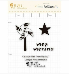 Carimbo Mini Meu menino- Coleção Nossa História - Juju Scrapbook