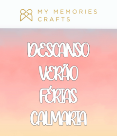 Títulos em Acrílico Branco - Coleção Meu Dia de Verão- My Memories Crafts - comprar online