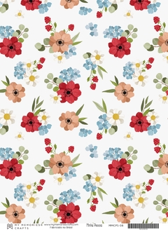 Papel Vegetal A4 Flores Coleção Minha Pessoa - My Memories Crafts