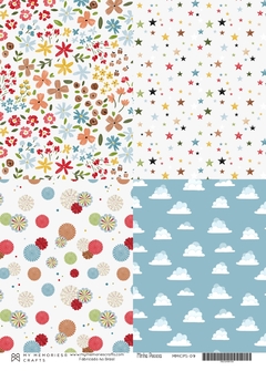 Papel Vegetal A4, 4 estampas - Coleção Minha Pessoa - My Memories Crafts