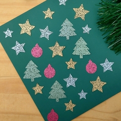 Aplique de Decortela, Elementos de Natal - Estação do Scrap