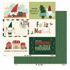 Kit de papéis 30,5x30,5cm, 6 Folhas - Coleção Noite de Natal - Lemon Scrapbook - Papillon Scrap