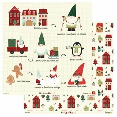 Kit de papéis 30,5x30,5cm, 6 Folhas - Coleção Noite de Natal - Lemon Scrapbook - comprar online