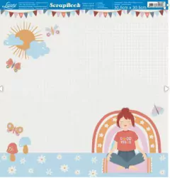 Kit de papéis 30,5x30,5cm, 4 Folhas - Coleção Good Vibes - Litoarte