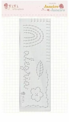 Régua de Costura Alegria - Coleção Janeiro a Janeiro - JuJu Scrapbook
