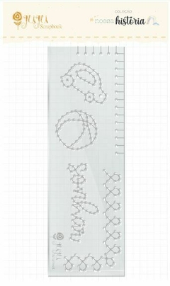 Régua de Costura Bolinha - Coleção Nossa História - JuJu Scrapbook