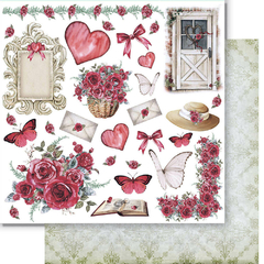 Kit de papéis 30,5x30,5cm, 4 Folhas - Coleção Red Roses - Litoarte - comprar online