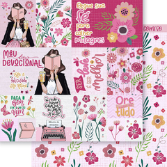 Kit de papéis 30,5x30,5cm, 4 Folhas - Coleção Meu devocional - Litoarte na internet