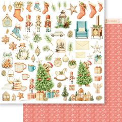 Kit de papéis 30,5x30,5cm, 4 Folhas - Coleção Ternura de Natal - Litoarte - Papillon Scrap