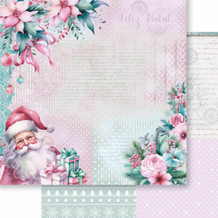 Kit de papéis 30,5x30,5cm, 7 Folhas - Coleção Encanto de Natal - Litoarte