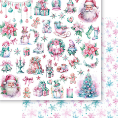 Kit de papéis 30,5x30,5cm, 7 Folhas - Coleção Encanto de Natal - Litoarte