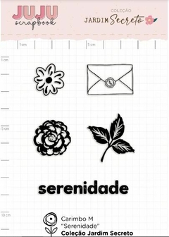 Carimbo M Serenidade - Coleção Jardim Secreto - Juju Scrapbook