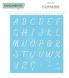 Stencil Maiúsculo Cursivo - Coleção Toda Básica | JuJu Scrapbook