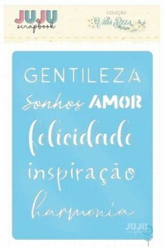 Stencil Amor e Inspiração - Coleção Vida Bela | JuJu Scrapbook