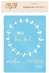Stencil Meu Bebê - Coleção Pequenos Companheiros | JuJu Scrapbook
