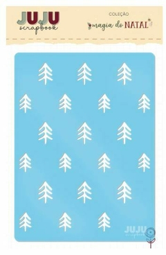 Stencil Pinheiros - Coleção Magia do Natal | JuJu Scrapbook