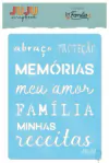 Stencil Proteção - Coleção Em Família | JuJu Scrapbook
