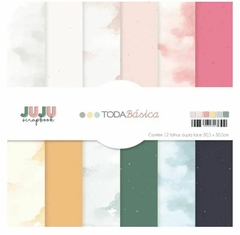 Bloco 30,5 x 30,05, 12 Folhas - Coleção Toda Básica 2022 - Juju Scrapbook