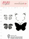 Carimbo XG Borboletas em Camadas - Coleção Jardim Secreto - JuJu Scrapbook
