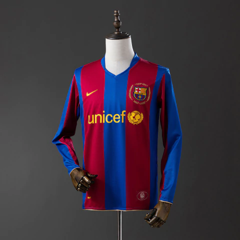 Barcelona 07/08 home manga larga
