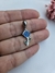 Berloque Flor Azul de Aço Inox - comprar online