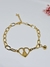 Pulseira Dourada Cadeia Nossa Senhora Aparecida de Aço Inox