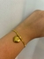 Pulseira Dourada Fita Pingente Coração de Aço Inox - comprar online