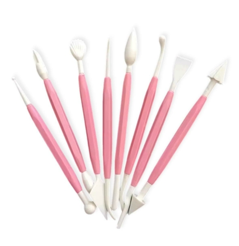 Kit de 8 (oito) Ferramentas em Plástico para Esculpir Cerâmica