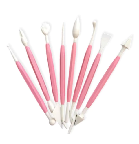 Kit de 8 (oito) Ferramentas em Plástico para Esculpir Cerâmica