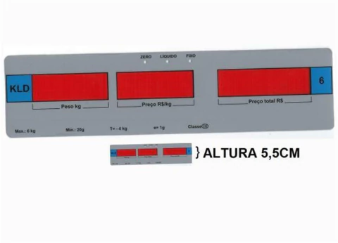 Painel Balança Prodigital Kld 6 Grande - Cód 322
