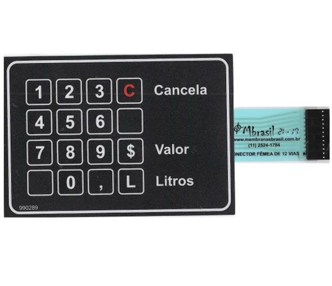 Teclado Bomba Tokheim Presset Sem Seta - Cód 564