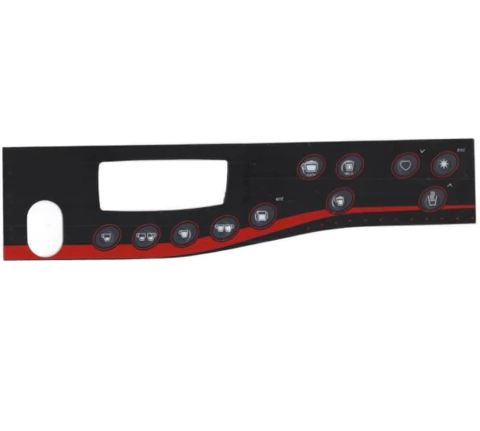 Teclado Máq Café Saeco Idea / Preto-Vermelho - Cód 1085