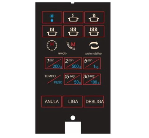 Teclado Microondas Sanyo Me 3700 Preto - Cód 10