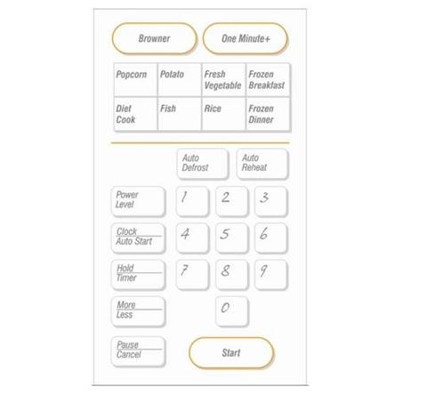 Teclado Microondas Samsung Mw 6320 - Cód 388