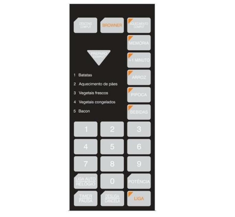 Teclado Microondas Sharp Rb 4b14 Pequena - Cód 970