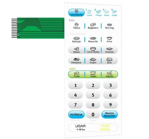Teclado Microondas Electrolux Me 28 C Relevo - Cód 389