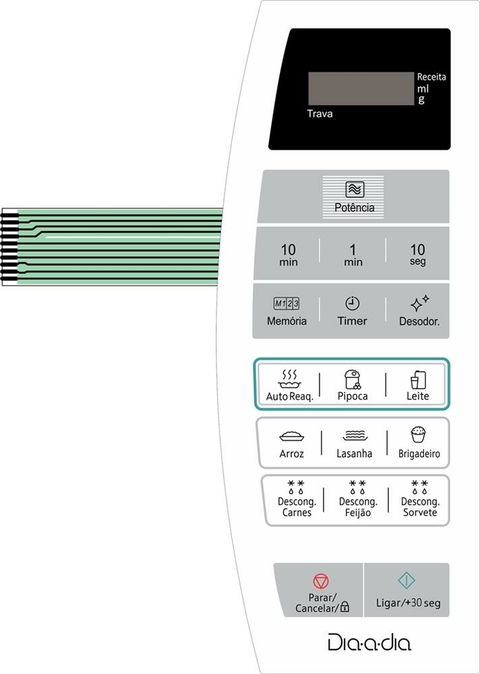 Teclado Microondas Panasonic Nn St 254w - Cód 1680
